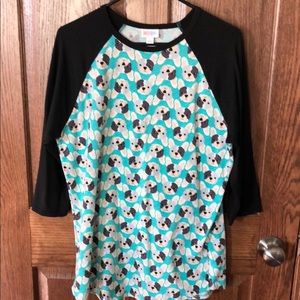 French bulldog/Boston Terrier/lularoe top